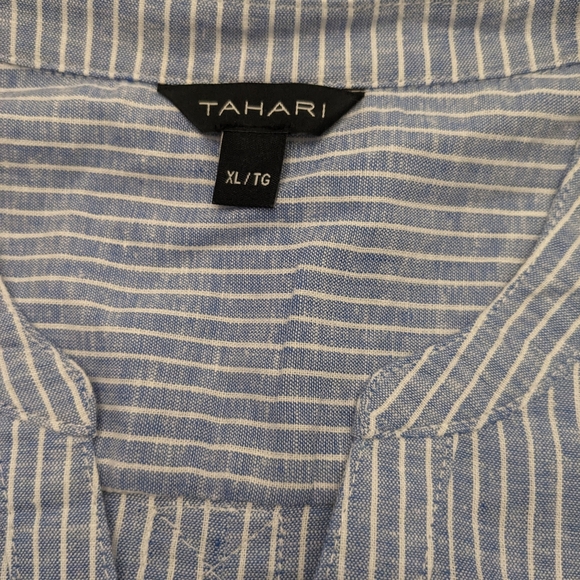 Tahari linen Shirt XL NWOT - Picture 5 of 5